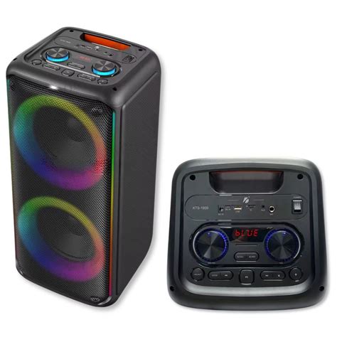 Caixa De Som Bluetooth 75W C Microfone LED RGB KTS 1909 KTS KTS