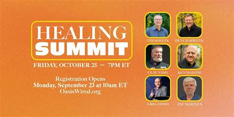 Healing Summit The Oasis Church Middletown Oh October 25 2024