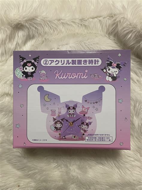 Kuromi October 2022 Kuji Collection 2 Acrylic Clock Furniture Home