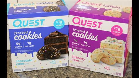 Quest Frosted Cookies Chocolate Cake Birthday Cake Review Youtube