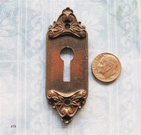 Antique Escutcheon Brass Keyhole Art Deco Lock By Foundlings