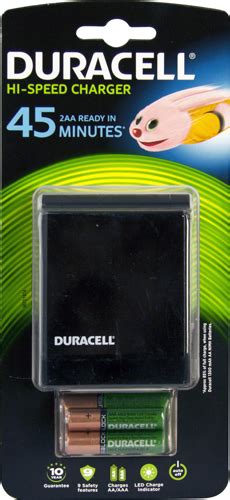 Duracell Hi Speed Charger With 2 X Aa And 2 X Aaa ‘duralock’ Batteries Bat185 Heathrow Workshop