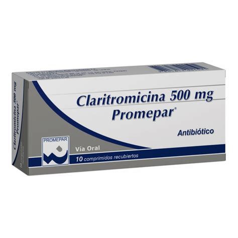 Claritromicina 500 Mg X 10 Comprimidos