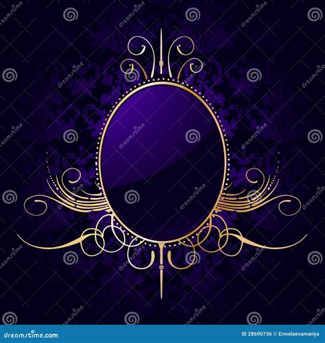 Royal Purple Background with Golden Frame. Vector Stock Vector ...