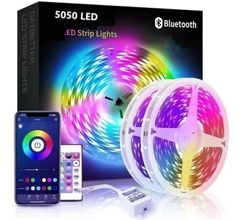 Tira Led Bluetooth Cinta Luces Rgb Mts C Transformador Cuotas Sin