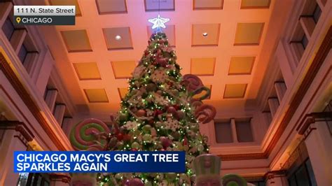 Chicago Macy's illuminated with 116th holiday tree lighting - YouTube