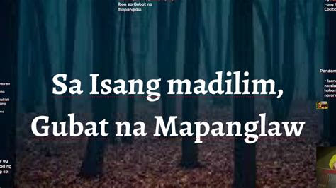 Sa Isang Madilim Gubat Na Mapanglaw By Maria J355ic4 On Prezi