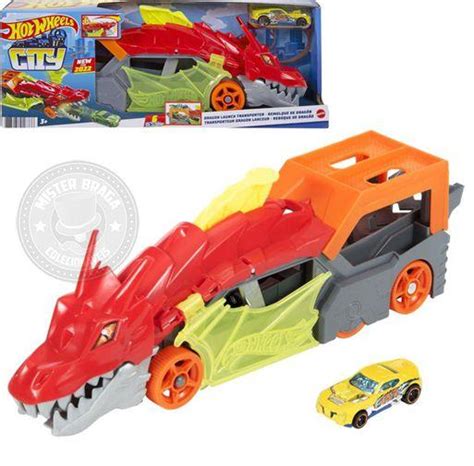 Hot Wheels Pista City Transportador Dragão GTK Mattel Pistas de Brinquedo Magazine Luiza