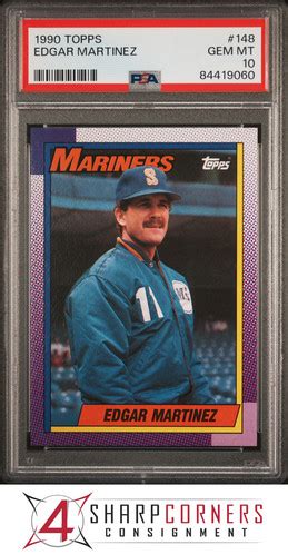 Topps Edgar Martinez Ftc Mariners Hof Psa B Ebay