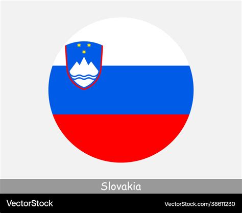 Slovenia Round Circle Flag Royalty Free Vector Image