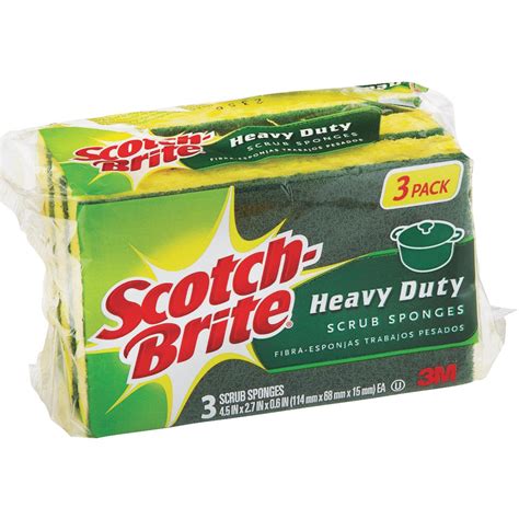 3M HD 3 Scotch Brite Heavy Duty Scrub Sponge F F Industrial