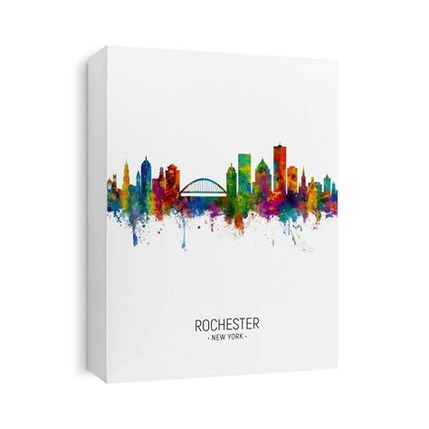 Rochester New York Skyline Canvas Print Canvasworld