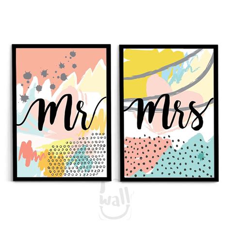 Jual Poster Dinding Dekorasi Wall Poster Mr And Mrs Shopee Indonesia