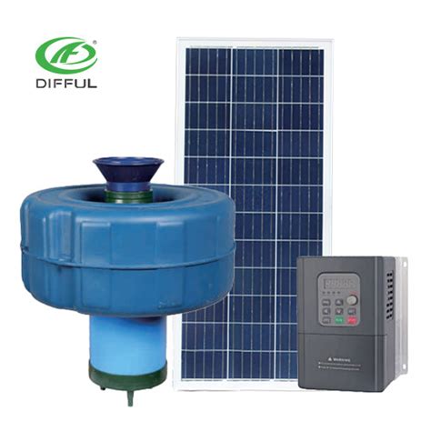 AC/DC brushless solar pond aerator for irrigation fish pond aeration pump floating pump | DIFFUL