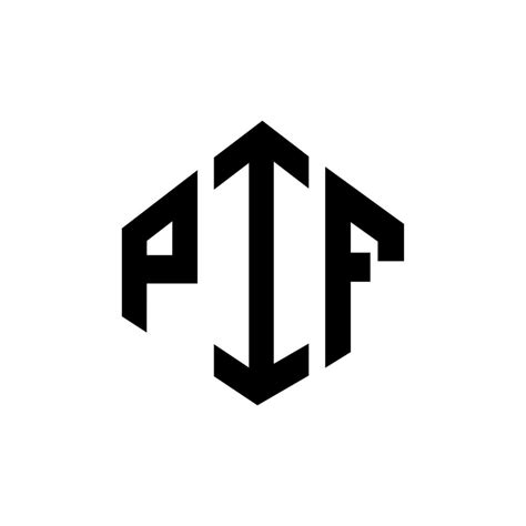 PIF letter logo design with polygon shape. PIF polygon and cube shape ...