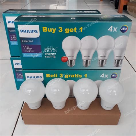 Jual Paket Lampu LED Philips Essential 5w 7w 9w 11w Putih