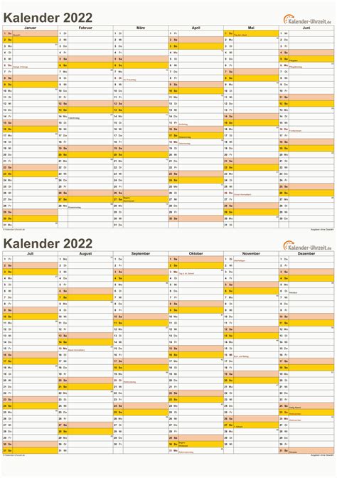 Kalender 2022 Zum Ausdrucken Kostenlos