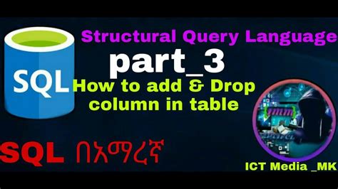 Structural Query Languagesql How To Add And Drop Column In The Table