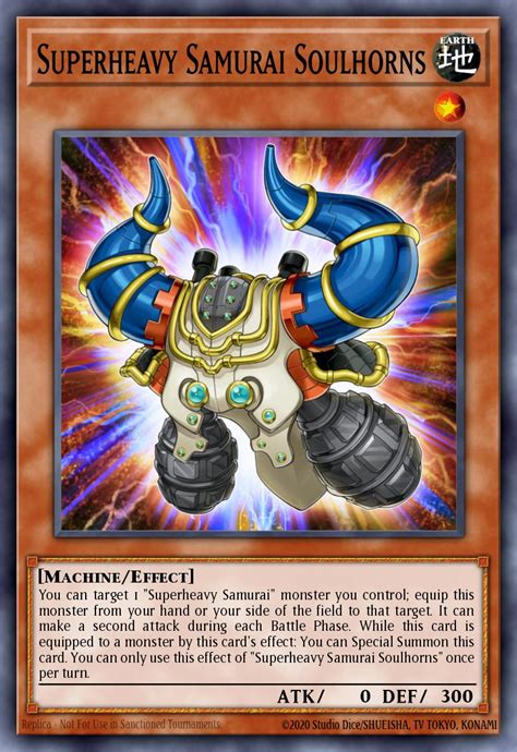 Superheavy Samurai Soulhorns Yu Gi Oh Card Database Ygoprodeck