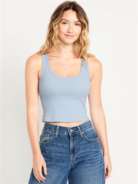 Ribbed Crop Tank Top Old Navy