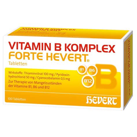 Vitamin B Komplex Forte Hevert 100 Stück Pzn 5003931 Blaupark