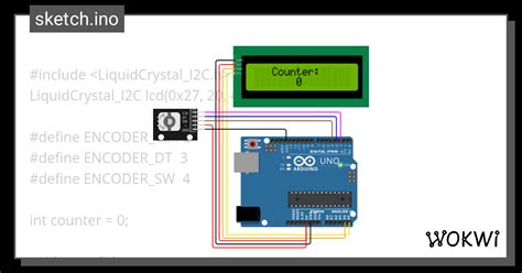 Rotary Encoder With Esp32 And Lcd Copy Wokwi Esp32 Stm32 Arduino