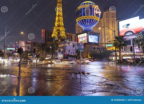 Flooding On Las Vegas Boulevard In Las Vegas, NV On July 19, 201 Editorial Photo - Image: 32406096