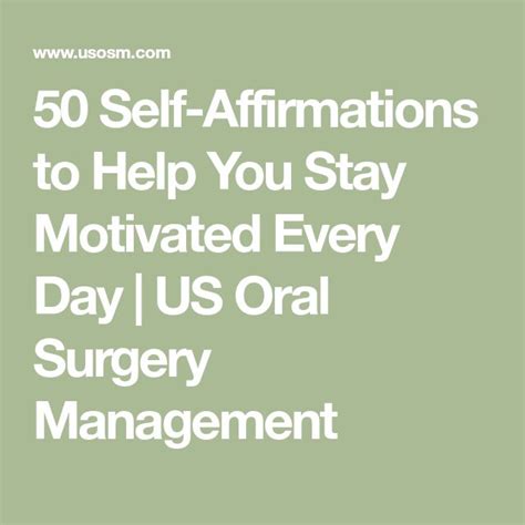 Self Affirmations To Help You Stay Motivated Every Day Us Oral