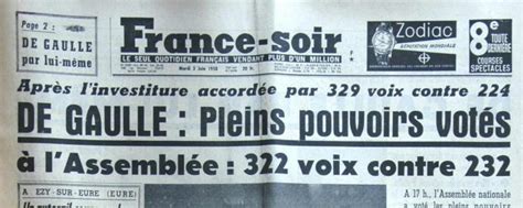 Juin 1958 lAssemblée donne les pleins pouvoirs à De Gaulle VIDEO