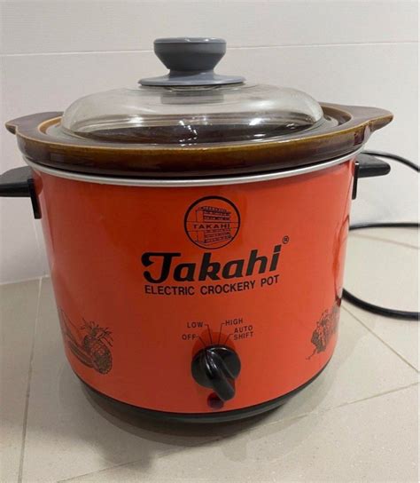 Takahi Electric Crockery Pot Slow Cooker 2 4 Litre TV Home