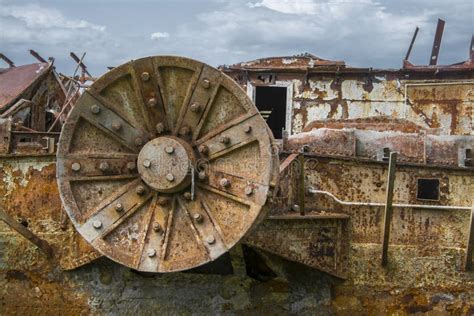 Rusty Shipwreck Of The Blonde Tisza Stock Image Image Of Ruined