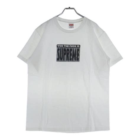 シュプリーム 19SS Who The Fuck Tee フーザファックイズ グラフィックプリント クルーネック半袖Tシャツ カットソー