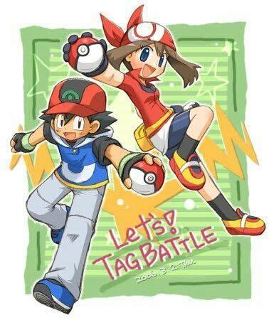 Ash and May Fan Art AdvanceShipping Pokemon personajes Cómics de