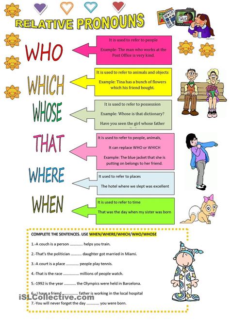Relative Pronoun Which Worksheet
