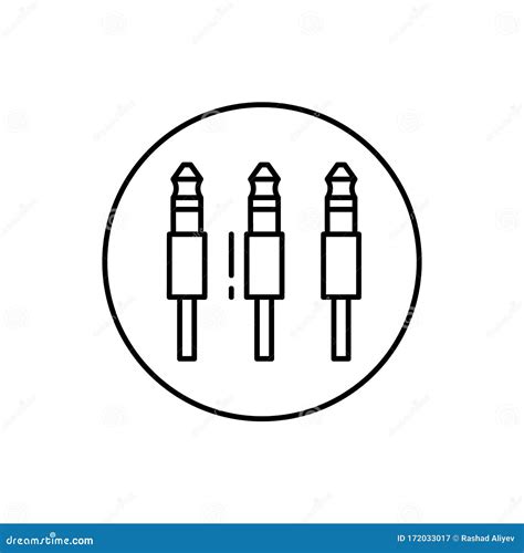 Jack Connectors Three Icon Simple Line Outline Vector Elements Of