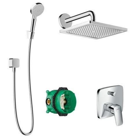 Hansgrohe Crometta E Chrome Jet Shower System With Single Lever