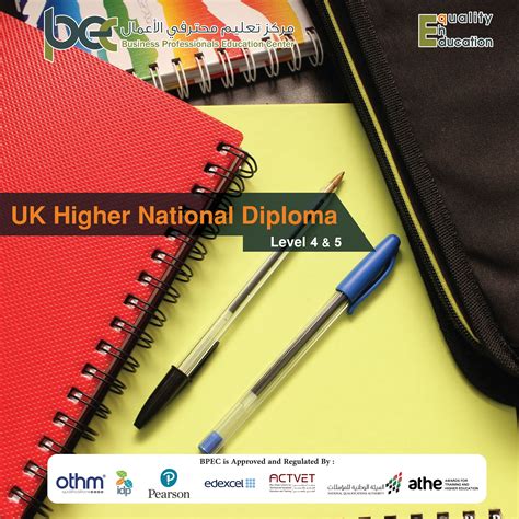 Uk Higher National Diploma Level 4 And 5 In 2020 Education Level