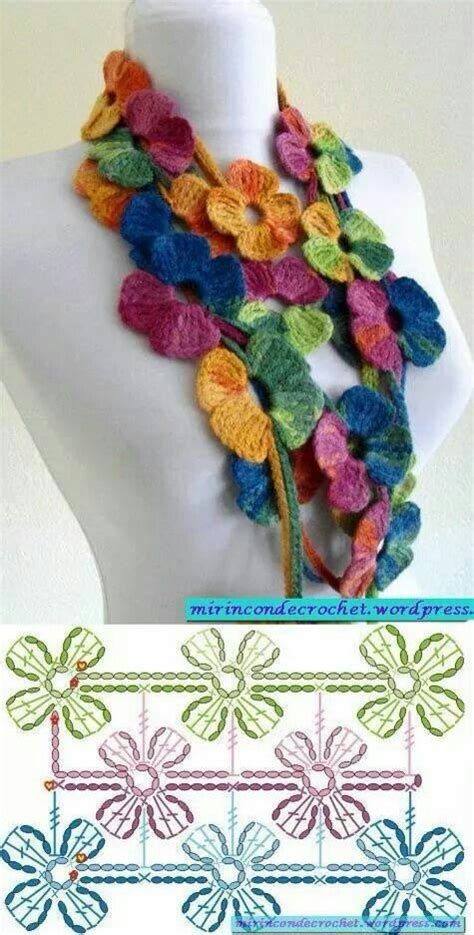 Colorful Flower Motif Crochet Scarf Pattern ⋆ Crochet Kingdom