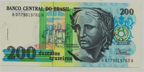 Fk Billete Brasil 200 Cruzeiros 1991 F E Sin Circular Cuotas sin interés