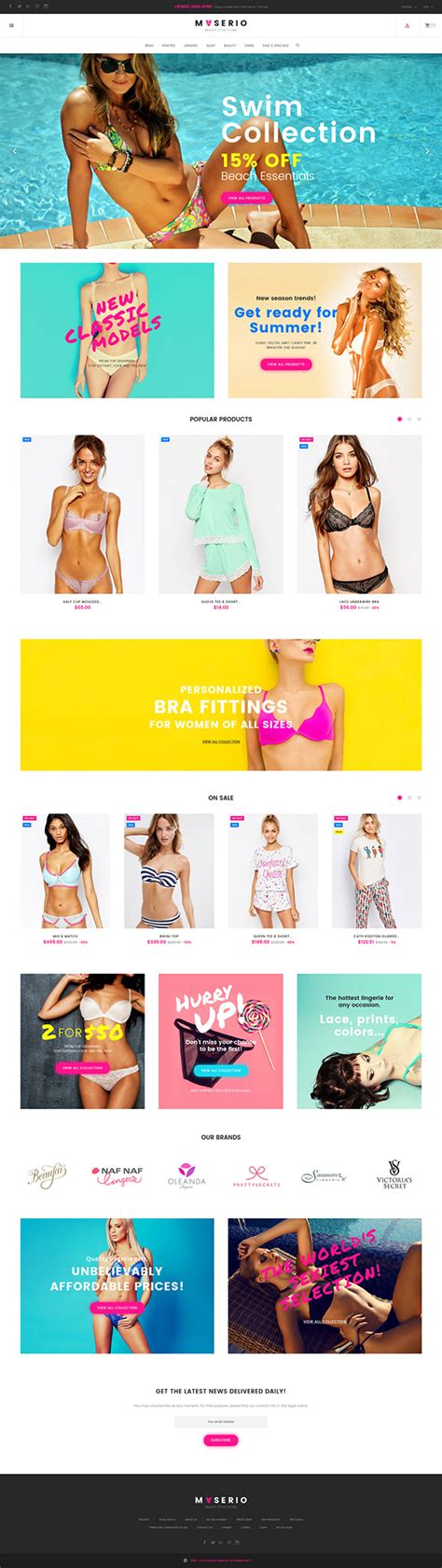 Lingerie Responsive Prestashop Theme On Behance