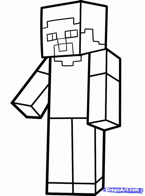 Minecraft Steve Coloring Pages