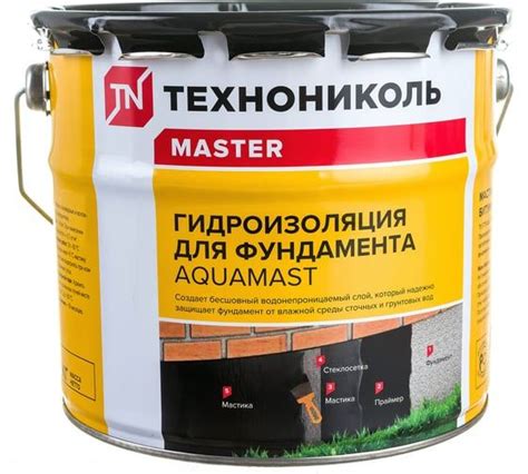Битумная мастика Технониколь AquaMast, ведро 3 кг TN420915 - купить по ...