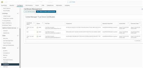 Dell VxRail: Non-vCenter CA certificate in VxRail manager trust store ... 