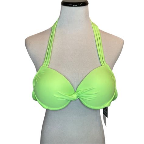 Salt Cove Swim Salt Cove Strappy Underwire Pushup Bikini Top Mint