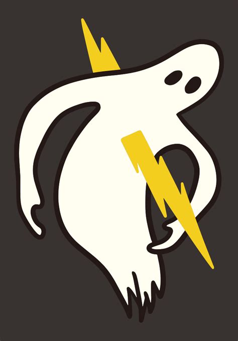 Ghost Struck By Lightning Military Patch Design Ai Illustrator File