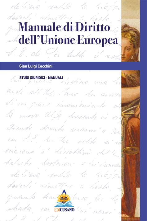 Manuale Di Diritto Dell Unione Europea Edicusano