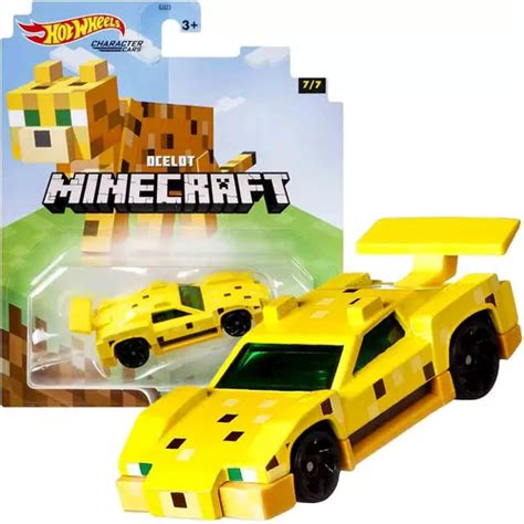 Carrinho Hot Wheels Minecraft Ocelot Character Cars Mattel Frete grátis