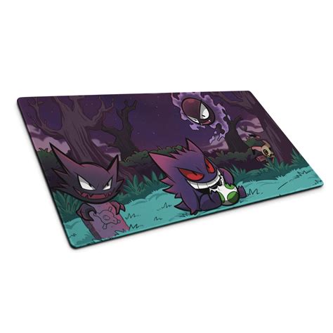 Gengar Haunter And Gastly Gaming Desk Mat Mouse Pad Playmat 36x18 Xxxl Pokemon Anime