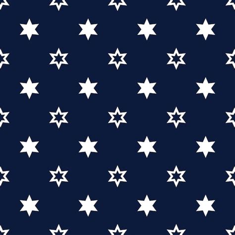 Premium Vector Pattern Of White Stars On Blue Background