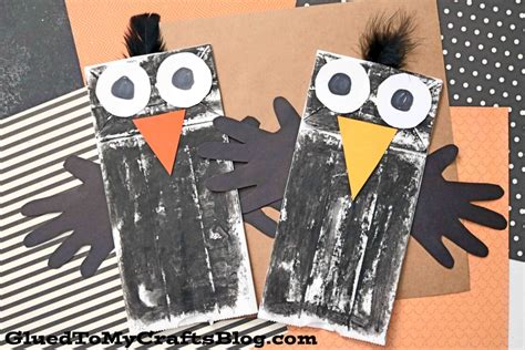 Make It Paper Bag Crow Puppet